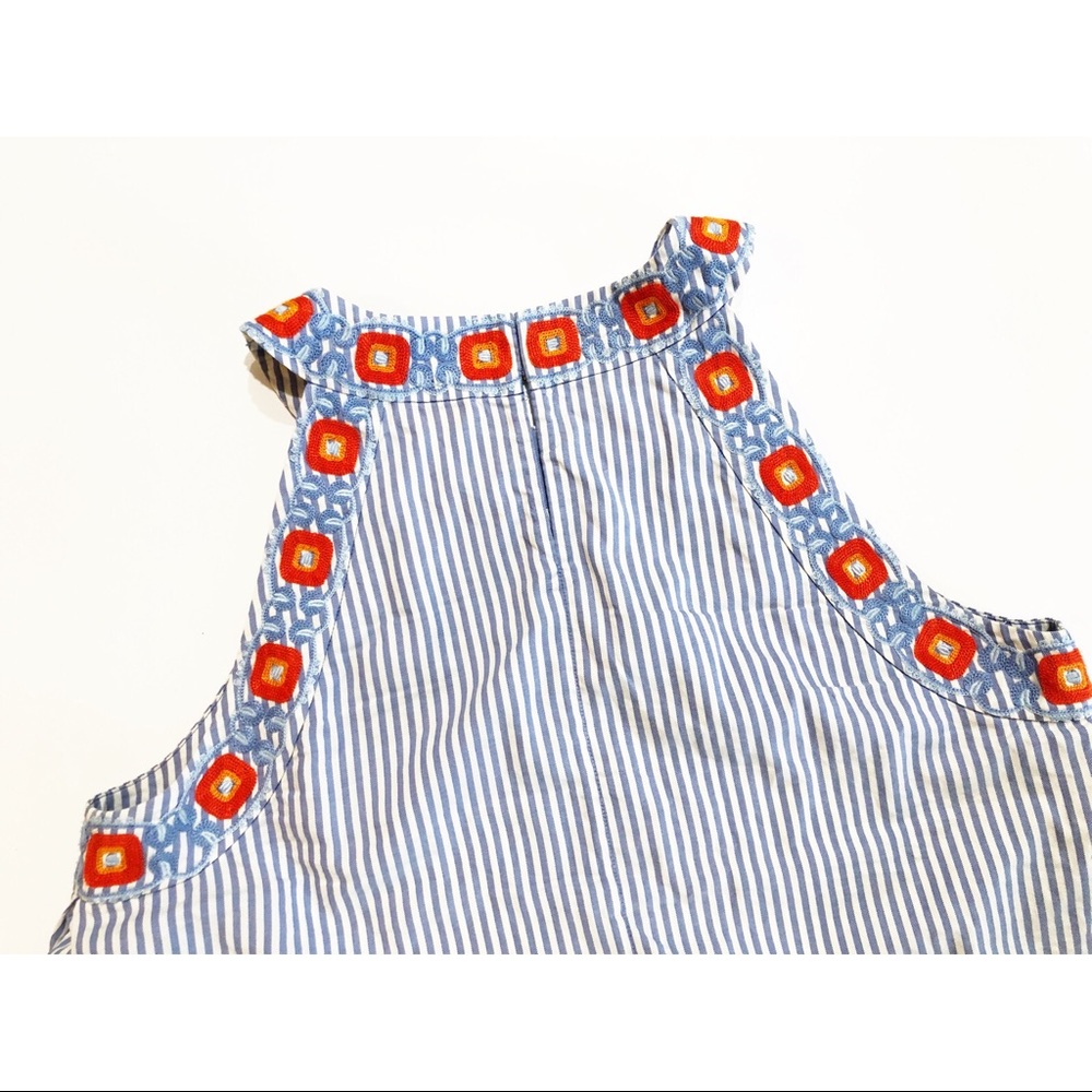 Tory Burch Blue and White Meg Tank Top - Picture 6 of 9